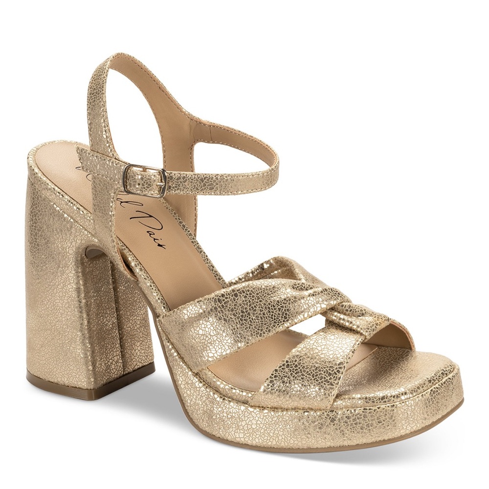 Elegant Gold Platform Heels